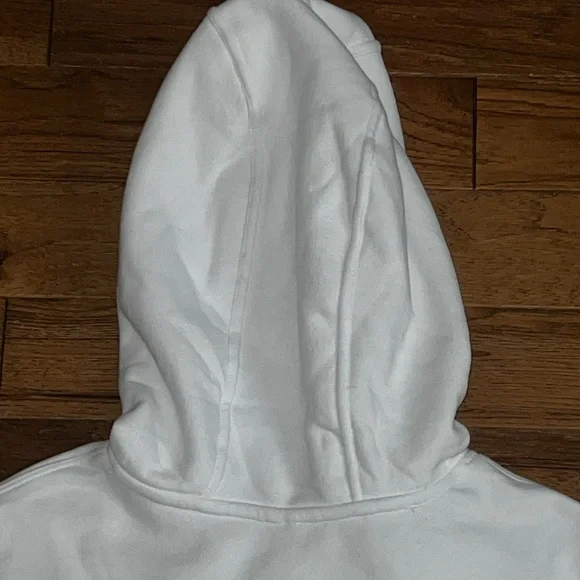 DKNY Sport White Hoodie Rhinestone Sleeves - Picture 8 of 9